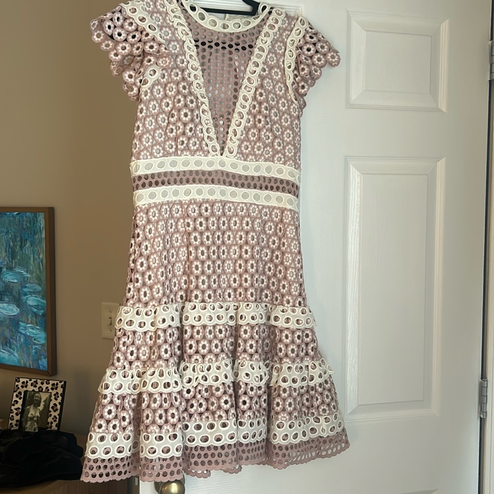 Sea Eyelet mini dress